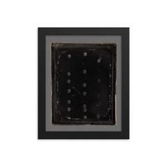 Daguerreotype of the Moon by Antoine-François-Jean Claudet, c. 1846-1852 framed print on a plain backdrop in size 8"x10".