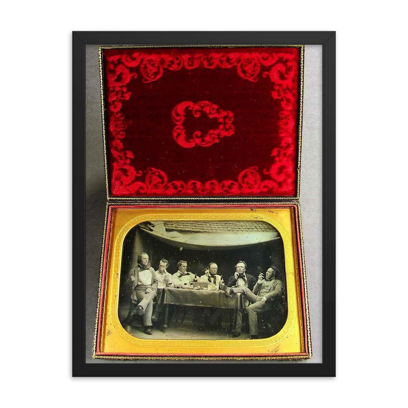 Daguerreotype Portrait of Actors in Adelaide, Australia, c. 1850 framed print on a plain backdrop in size 18