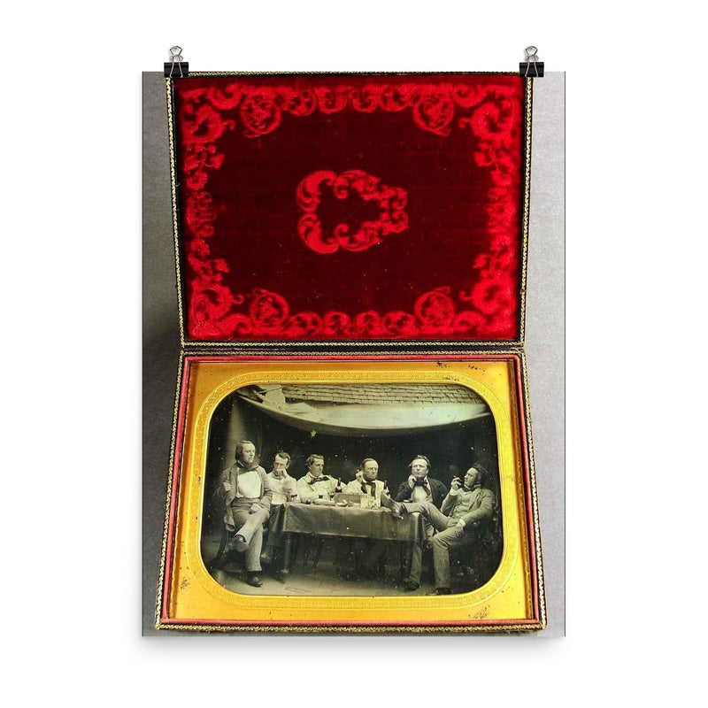 Daguerreotype Portrait of Actors in Adelaide, Australia, c. 1850 poster on a plain backdrop in size 8