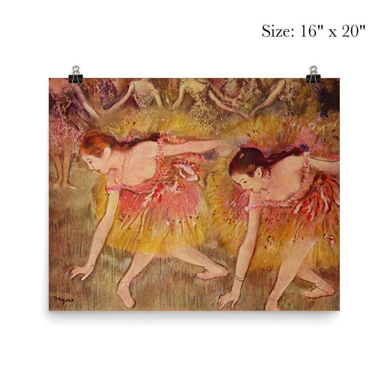 Dancers Bending Down or The Ballerinas by Edgar Degas poster 2