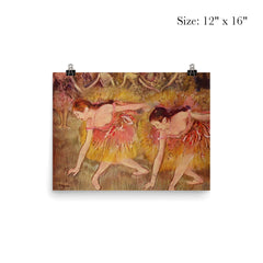 Dancers Bending Down or The Ballerinas by Edgar Degas poster 3
