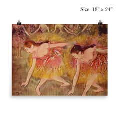 Dancers Bending Down or The Ballerinas by Edgar Degas poster 5