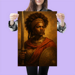Dandara dos Palmares warrior queen portrait poster 3