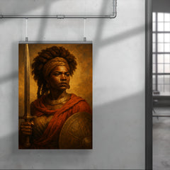 Dandara dos Palmares warrior queen portrait poster 4