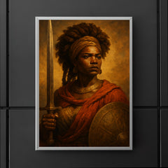 Dandara dos Palmares warrior queen portrait poster 5