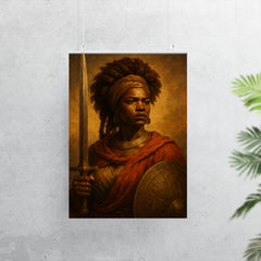 Dandara dos Palmares warrior queen portrait poster 7
