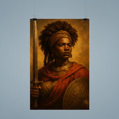 Dandara dos Palmares warrior queen portrait poster 9
