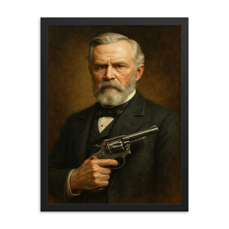 Daniel B Wesson framed print on a plain backdrop in size 18