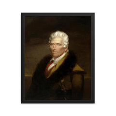 Daniel Boone framed print on a plain backdrop in size 16"x20".