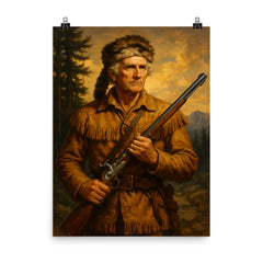 Daniel Boone poster on a plain backdrop in size 8"x10".