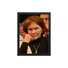 Danielle Mitterrand framed print on a plain backdrop in size 12"x16".