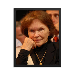 Danielle Mitterrand framed print on a plain backdrop in size 16"x20".
