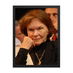 Danielle Mitterrand framed print on a plain backdrop in size 18"x24".