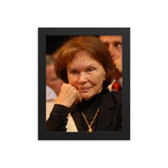 Danielle Mitterrand framed print on a plain backdrop in size 8"x10".