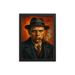 Daniil Kharms framed print on a plain backdrop in size 12"x16".