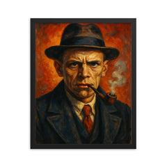 Daniil Kharms framed print on a plain backdrop in size 16"x20".