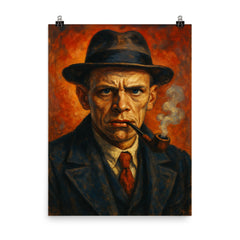 Daniil Kharms poster on a plain backdrop in size 8"x10".