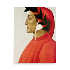 Dante Alighieri poster on a plain backdrop in size 18"x24".