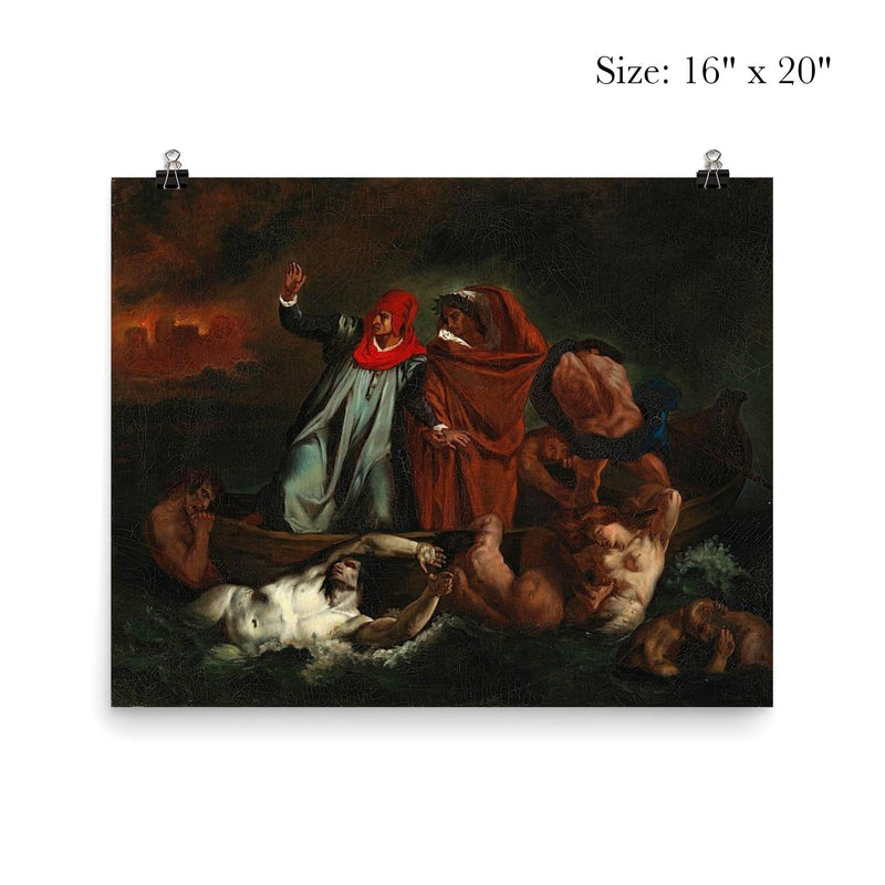 Dante and Virgil in Hell by Adolf von Becker poster 2