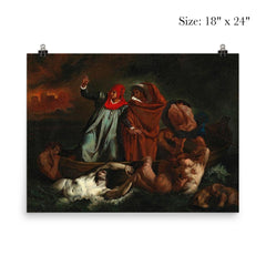 Dante and Virgil in Hell by Adolf von Becker poster 5