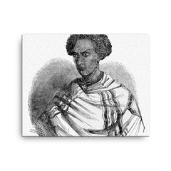 Darge Sahle Selassie canvas print on a plain backdrop in size 16"x20".