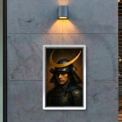 Date Masamune crescent helm portrait poster 2