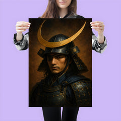Date Masamune crescent helm portrait poster 3