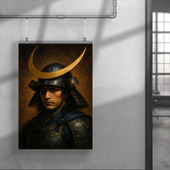 Date Masamune crescent helm portrait poster 4