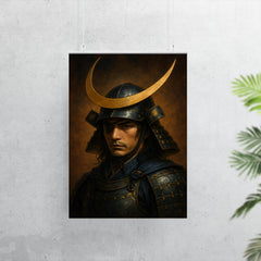 Date Masamune crescent helm portrait poster 7
