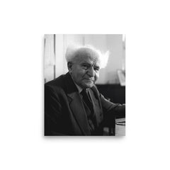 David Ben-Gurion poster on a plain backdrop in size 8"x10".