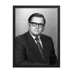 David Berlo framed print on a plain backdrop in size 18"x24".