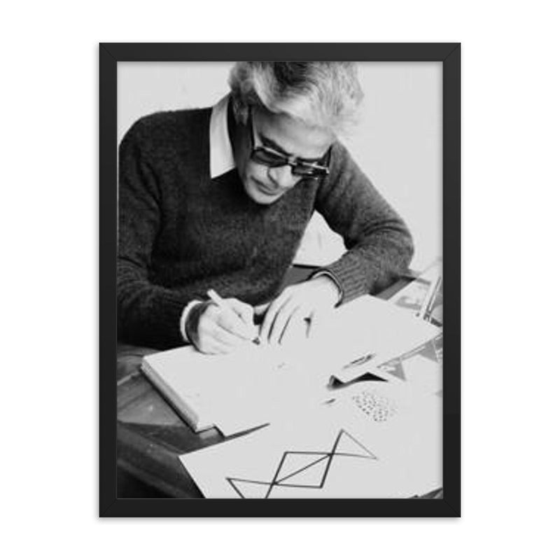 David Consuegra framed print on a plain backdrop in size 18