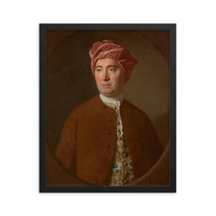 David Hume framed print on a plain backdrop in size 16"x20".