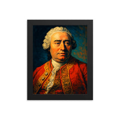 David Hume framed print on a plain backdrop in size 8"x10".