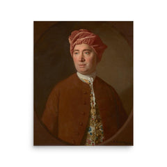 David Hume poster on a plain backdrop in size 16"x20".