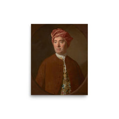 David Hume poster on a plain backdrop in size 8"x10".