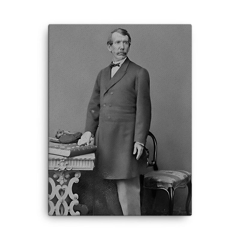 David Livingstone canvas print on a plain backdrop in size 18