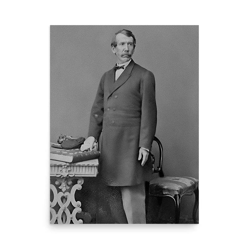 David Livingstone poster on a plain backdrop in size 18