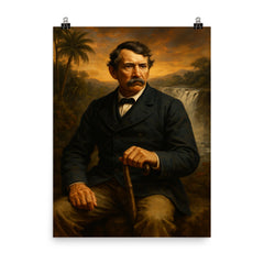 David Livingstone poster on a plain backdrop in size 8"x10".