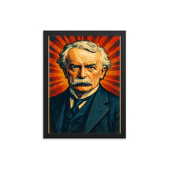 David Lloyd George framed print on a plain backdrop in size 12"x16".