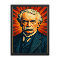 David Lloyd George framed print on a plain backdrop in size 18"x24".