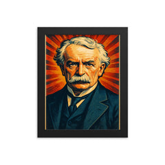 David Lloyd George framed print on a plain backdrop in size 8"x10".