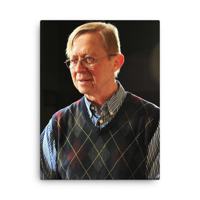 David Maslanka canvas print on a plain backdrop in size 18