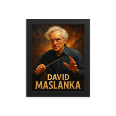 David Maslanka framed print on a plain backdrop in size 8"x10".