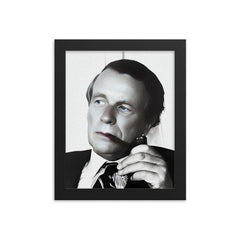 David Ogilvy framed print on a plain backdrop in size 8"x10".
