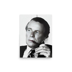 David Ogilvy poster on a plain backdrop in size 12"x16".