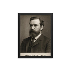 David R Wilson framed print on a plain backdrop in size 12"x16".