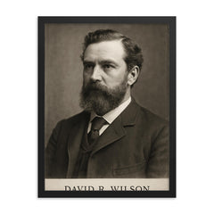 David R Wilson framed print on a plain backdrop in size 18"x24".