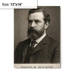 David R Wilson metal print on a plain backdrop in size 12"x16".