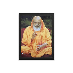 Dayananda Saraswati framed print on a plain backdrop in size 12"x16".